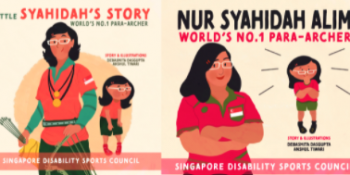 storybooks about Nur Syahidah Alim’s sports journey